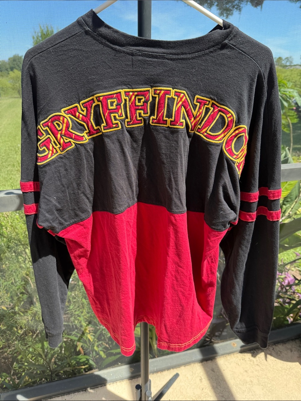 Black and Red Gryffindor-Inspired Long-Sleeve Jersey
